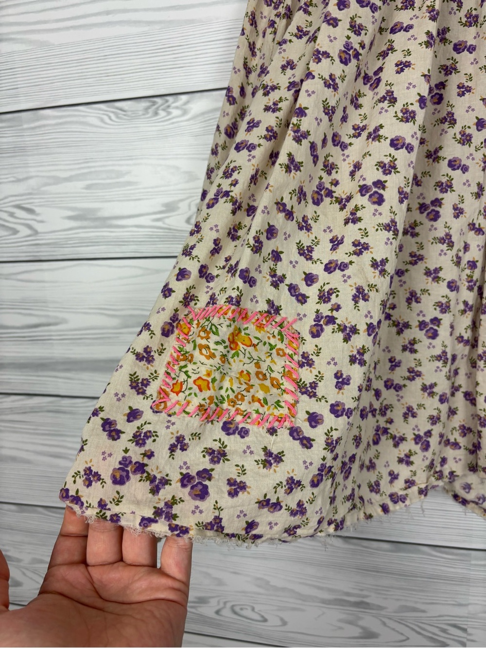 Natural Life floral boho patchwork mini dress size small - Picture 12 of 16